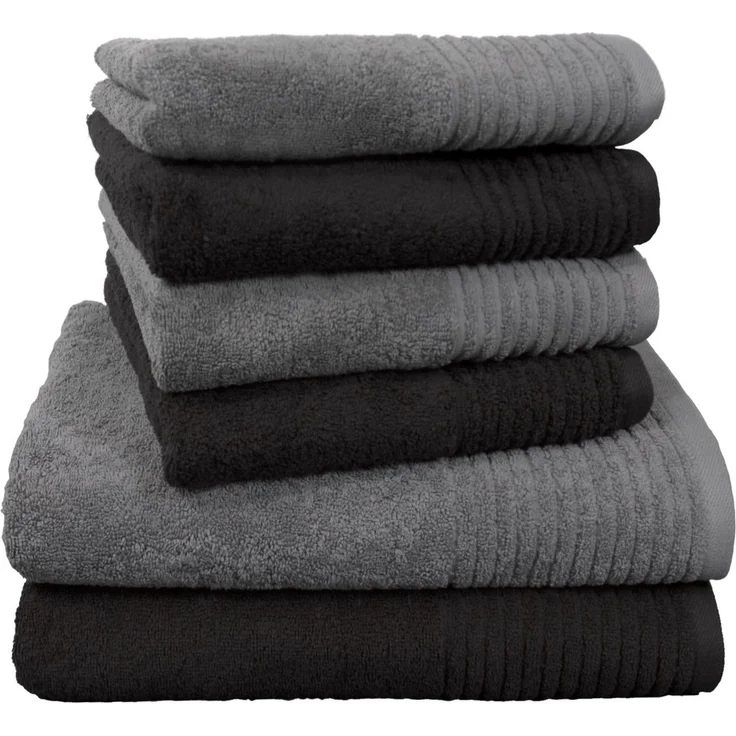 Dyckhoff Handtuch Set Brillant, Walkfrottee (Set, 6-St), mit Streifenbordüre,4 Handtücher (50x100cm), 2 Duschtücher (70x140cm) – Bild 2