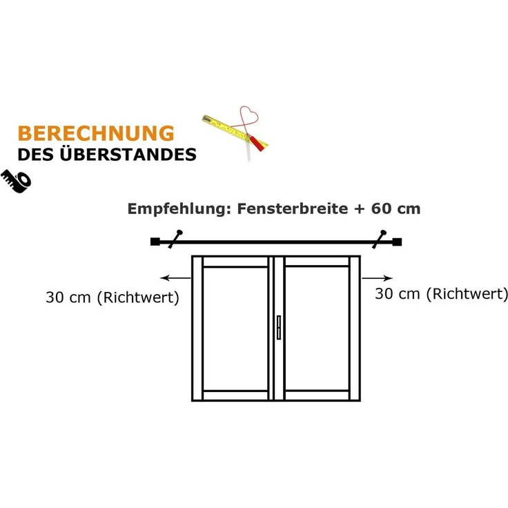 iso-design Gardinenstange Innenlauf 20 mm 1-läufig Endstück Kappe Wandabstand 8 cm, Ø 20 mm, 1-läufig, Fixmaß, mit Bohren, Aluminium – Bild 2