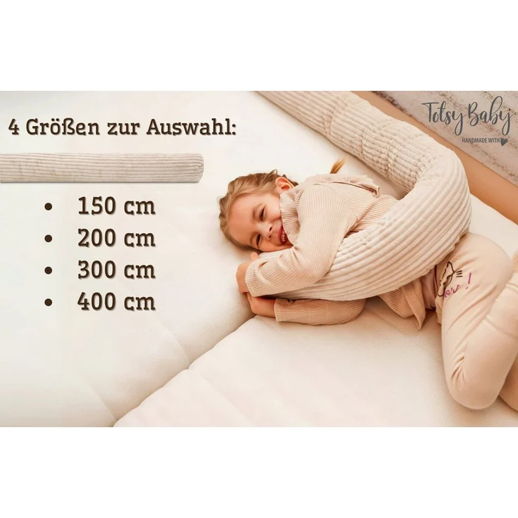 Totsy Baby Seitenschläferkissen Bettschlange Body Pillow - Kopfkissen lang Bettrolle Schlafkissen – Bild 2