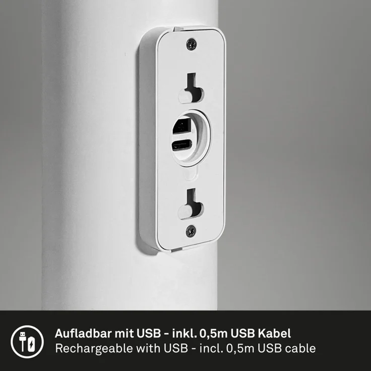 Briloner LED Akku-Außenwandleuchte Lima 6W weiß dimmbar warmweiß – Bild 4