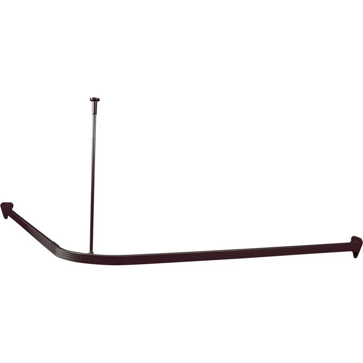 Euroshowers GmbH Duschvorhangstange L-Form Schwarz 90 × 90 cm, 0-läufig – Bild 1