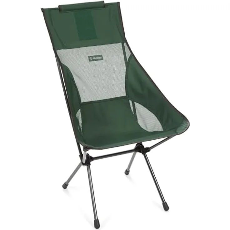 Helinox Sunset Chair | Mit seinem erweiterten Design ist Dieser Stuhl möglicherweise die ultimative Kombination aus Verstaubarkeit, Komfort und Unterstützung (Forest Green + Pockets)