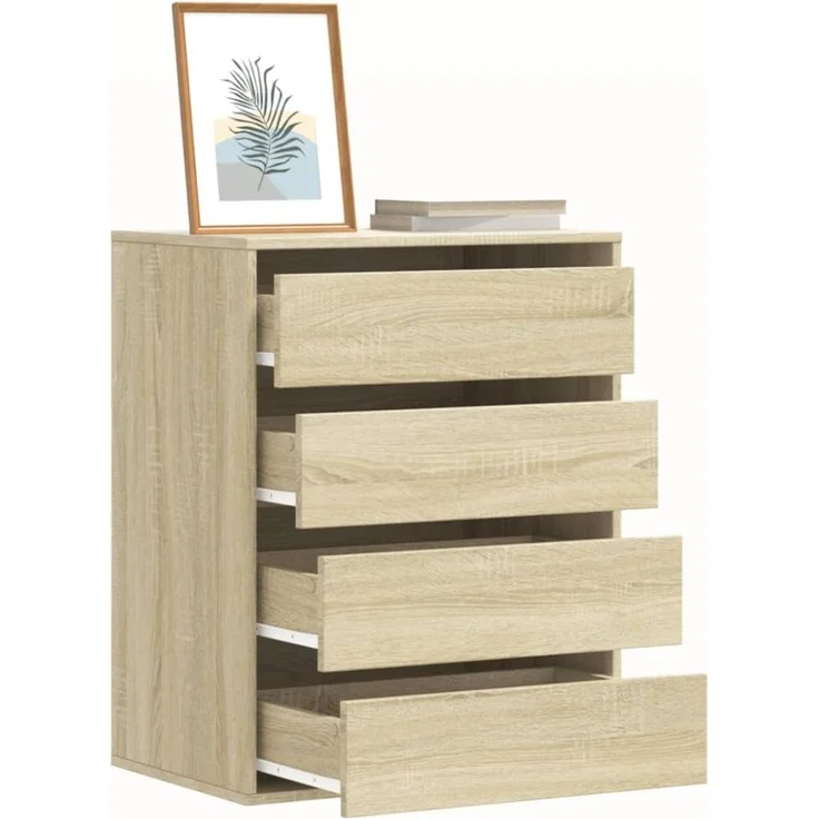 vidaXL Kommode Sonoma-Eiche 60x41x76 cm Holzwerkstoff 852872 – Bild 1