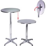 Stehtisch 2in1 höhenverstellbar 70/115cm Ø60cm Aluminium Bistrotisch Bartisch