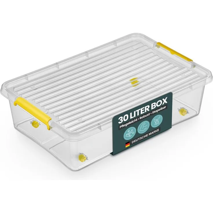 Kreher Aufbewahrungsbox Simple Store, in Transparent, rollbar, BPA-frei Set/Größe wählbar) (1 St)