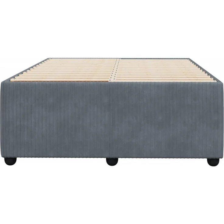 vidaXL Bettgestell ohne Matratze Dunkelgrau 120x200 cm Samt 3285001 – Bild 4
