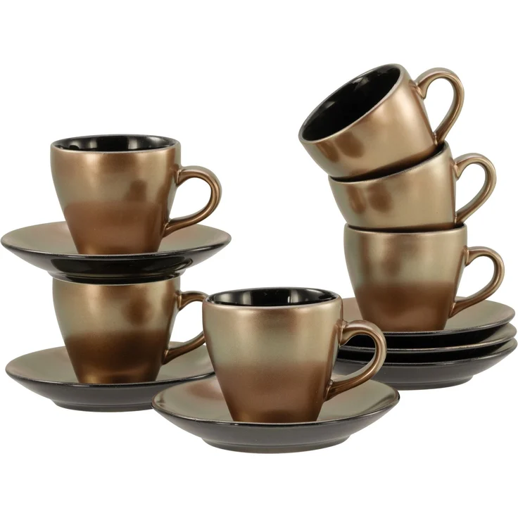 Golden Days Schwarz, Espressoset 12-tlg (mo) – Bild 1