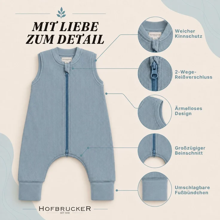 Hofbrucker Baby Winter Schlafsack mit Füßen MATTI – Bild 16