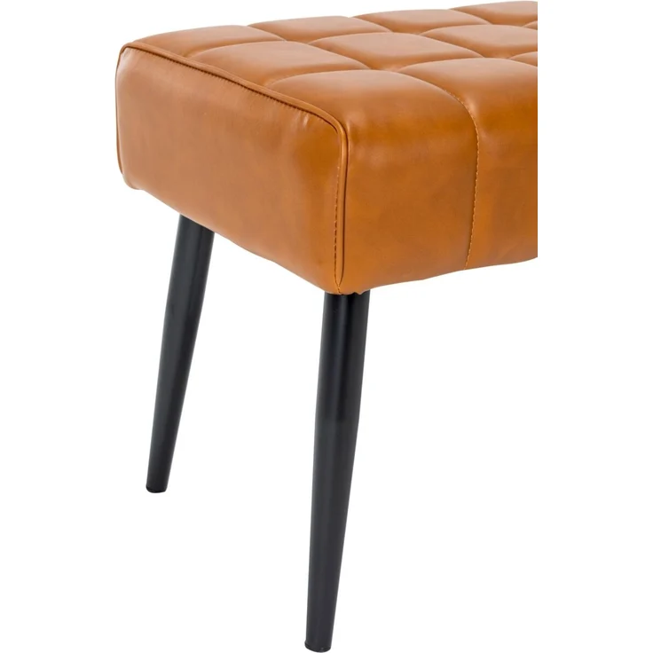 XORA 'FINN' Polsterbank mit Steppung im Sitz, Kunstleder cognac, 113 x 45 x 38 cm – Bild 2