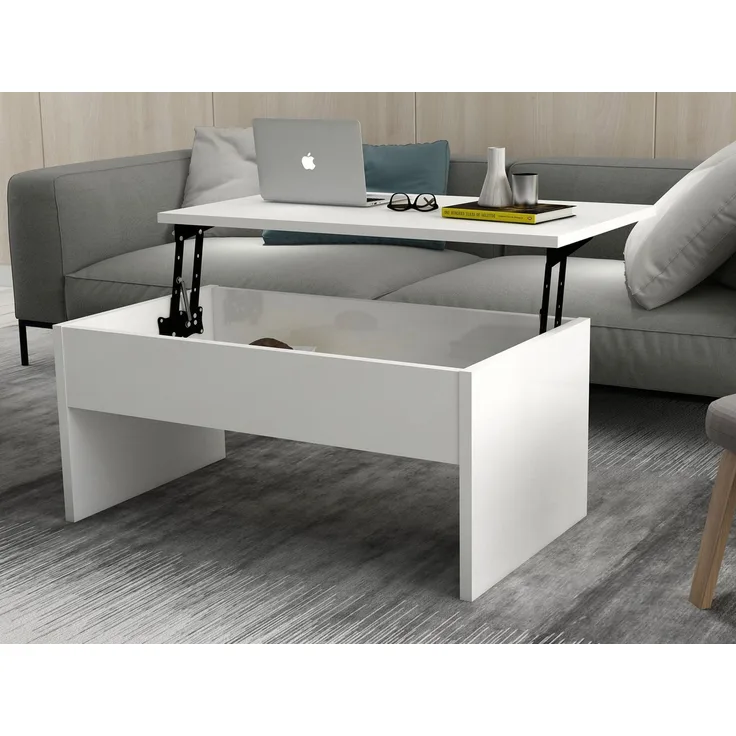 Skye Decor 'Akilli - White' Couchtisch, Weiß, 90 x 45 x 52 cm