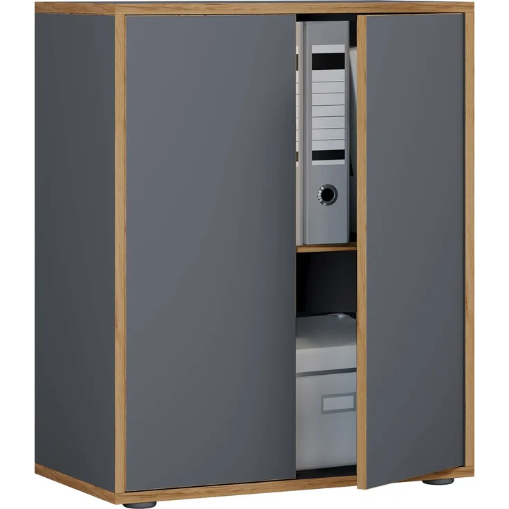 VCM Büroschrank Salia 920721 Anthrazit H. 74 x B. 60 x T. 33 cm – Bild 1