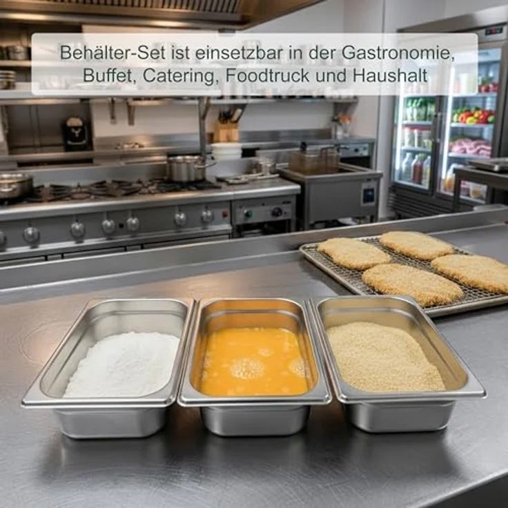 Gastro Behälter GN 1/3 Edelstahl 3er Set 10052911_304 – Bild 3