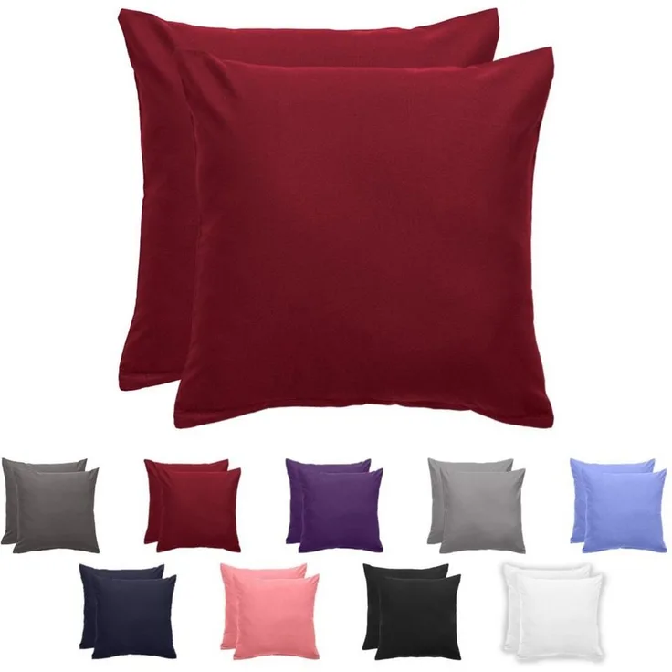 Komfortec Kissenbezug Premium Kopfkissenbezug, gebürstet 100% Mikrofaser 90g/m², (2 Stück), 40x60 cm mit Reißverschluss, Superweiches Kissenhülle Set