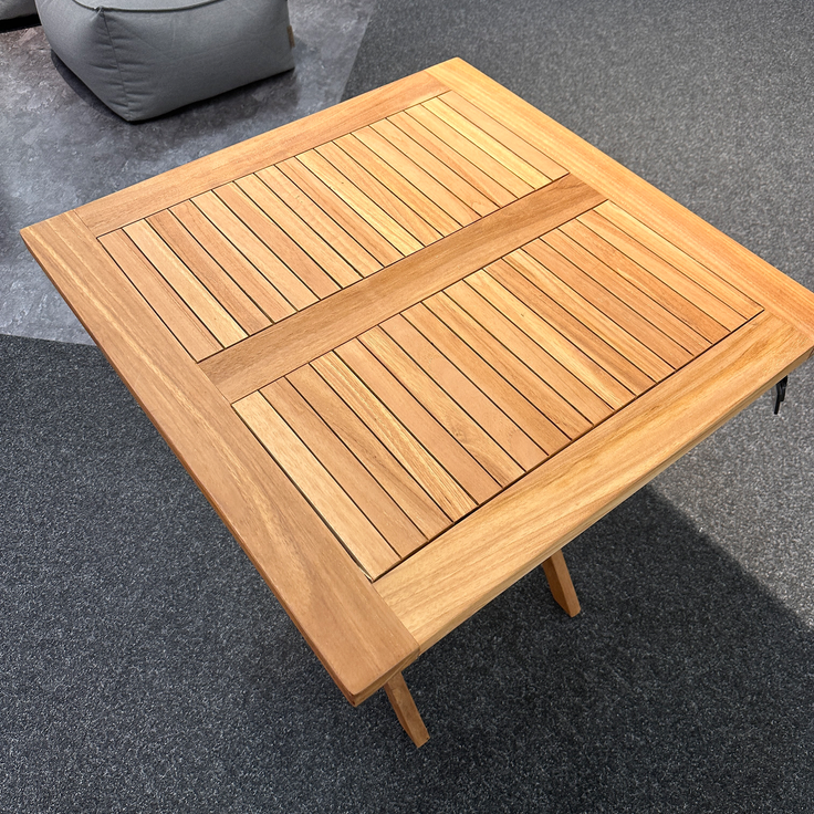 Gartentisch Riva, Echtholz, Holzfarben, 70 x 75 x 70 cm – Bild 2