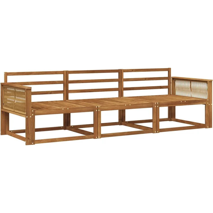 vidaXL Outdoor-Sofagarnitur 3 stk. 3-Sitzer Natur Massivholz Akazie 3382307 – Bild 2