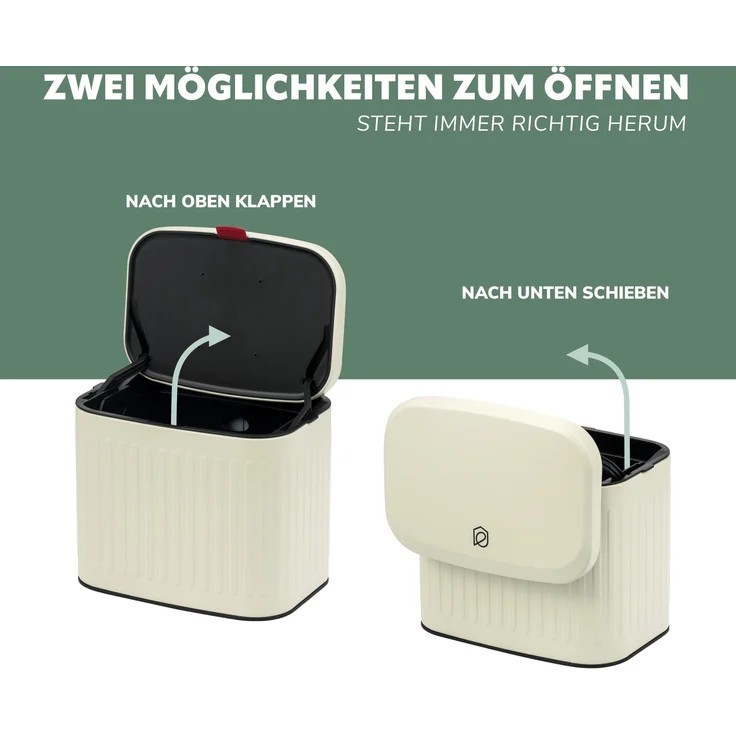 eluno Mülleimer Küchen- und Badabfalleimer, 4 Liter Fassungsvermögen – Bild 5