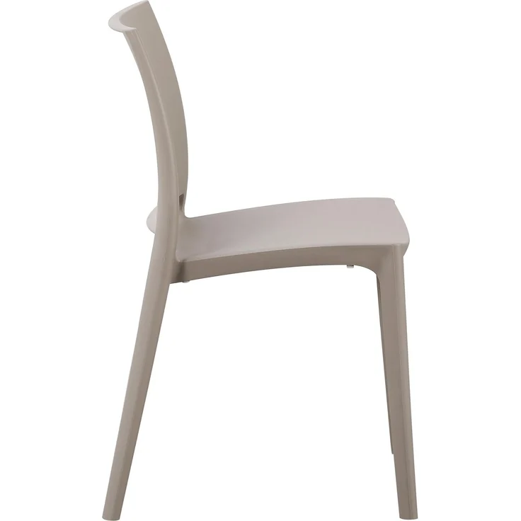 CLP 2er Set Gartenstühl Meton mit Lehne stapelbar wetterfest UV-beständig bis 150 kg,taupe – Bild 5
