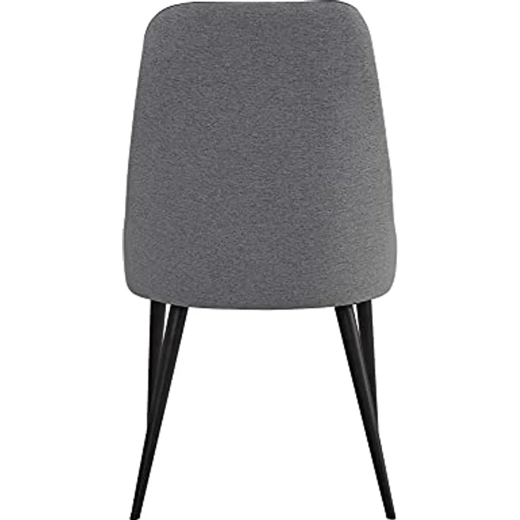 Ball & Cast gepolsterte Küchenstühle 2er Set, Moderne Esszimmerstühle, Bequeme Beistellstühle mit Metallbeinen, Grau – Bild 6