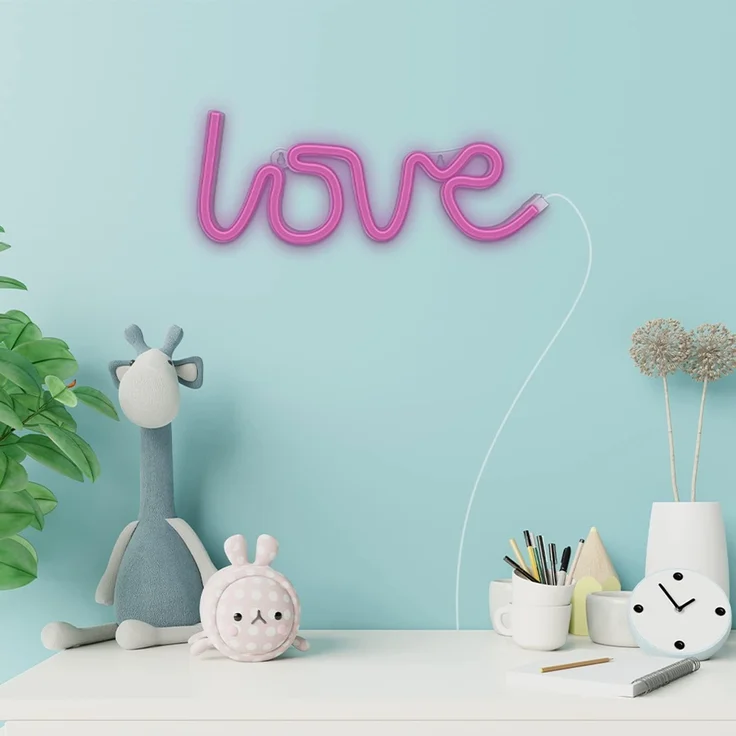 Forever Light Neon LED-Leuchte LOVE pink – FLNE05 – Bild 4