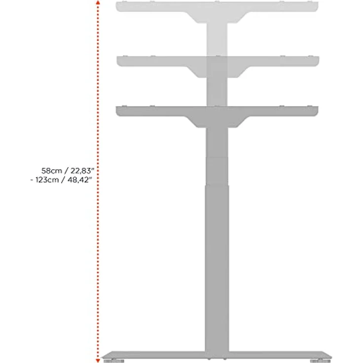 celexon elektrisch höhenverstellbarer Schreibtisch Professional eAdjust-58123 - weiß – Bild 4