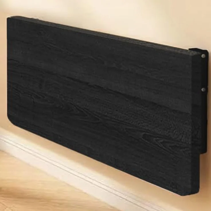 Shally Dogan Klappbarer Wandtisch, 80x60 cm, aus Holz, zusammenklappbar, platzsparend, vielseitig, Schreibtisch, Esstisch, Wohnzimmer, Badezimmer, Küche (schwarz) – Bild 8