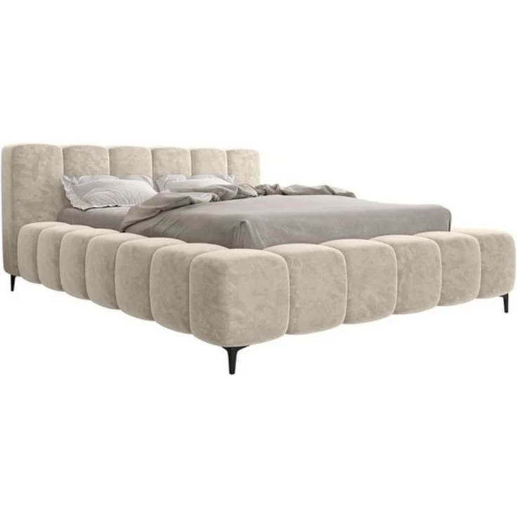99rooms Cozy Polsterbett 180x200 cm Chenille APHRODITE Creme – Bild 4