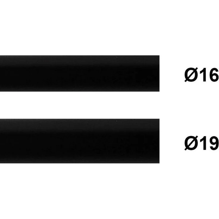 MDEKOR Gardinenstange Gardinenrohr aus Metall – Stahlrohr für Stangen Ø 16, 19 & 25 mm, Ø 19 mm Schwarz Matt, Länge 200 cm – Bild 3