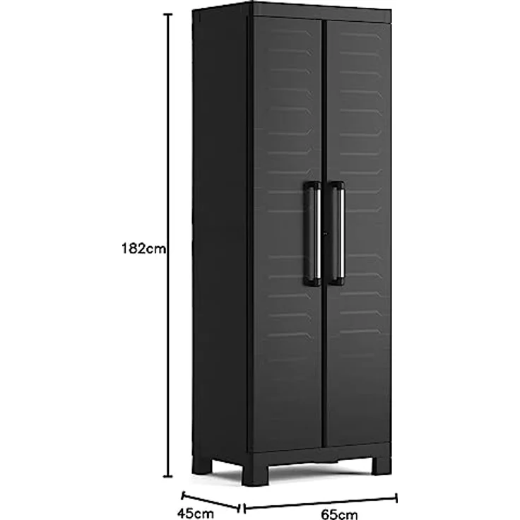 Keter Lagerschrank Detroit Hoch Schwarz 440917 – Bild 9