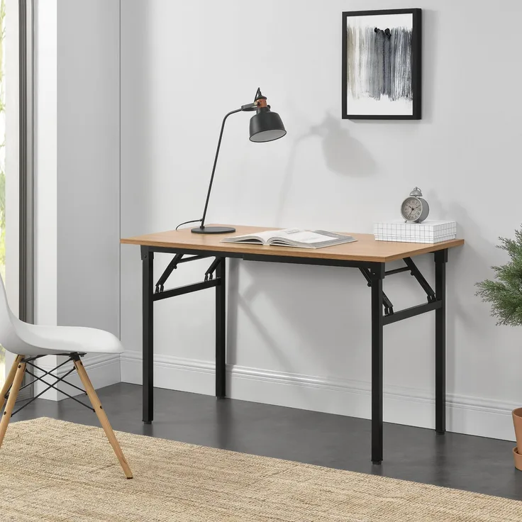 neu.haus Schreibtisch 'Alta' 120x60 cm klappbar Buche/Schwarz