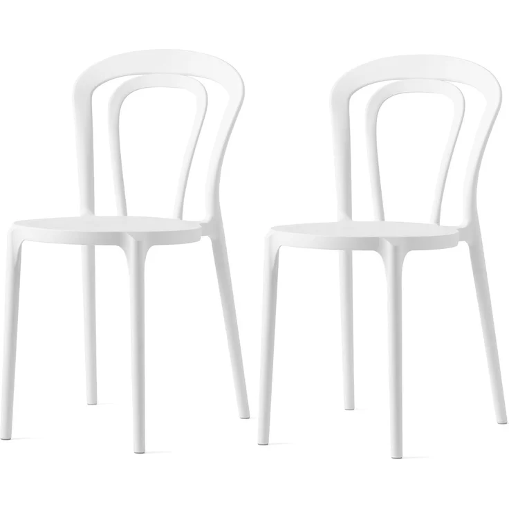 Connubia, 2 Stühle CAFFÉ Polypropylen Weiss Optik MATT – Bild 1