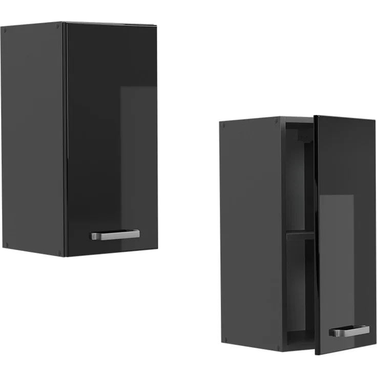 Hängeschrank R-Line Schwarz Hochglanz 30 cm Vicco – Bild 5
