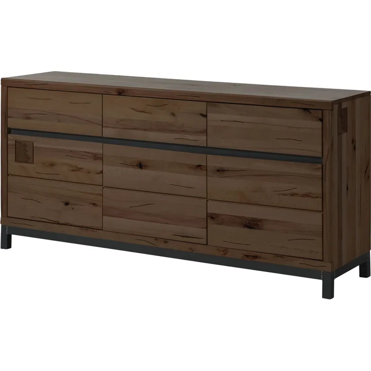 Sideboard Kernbuche 175x45x85 tabacco braun geölt VILLANDERS #208