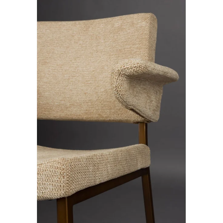 DutchBone Sessel Portland im 2er-Set, Beige mit Metallgestell in Antik-Optik 59,5x57,5x81,5 cm – Bild 8