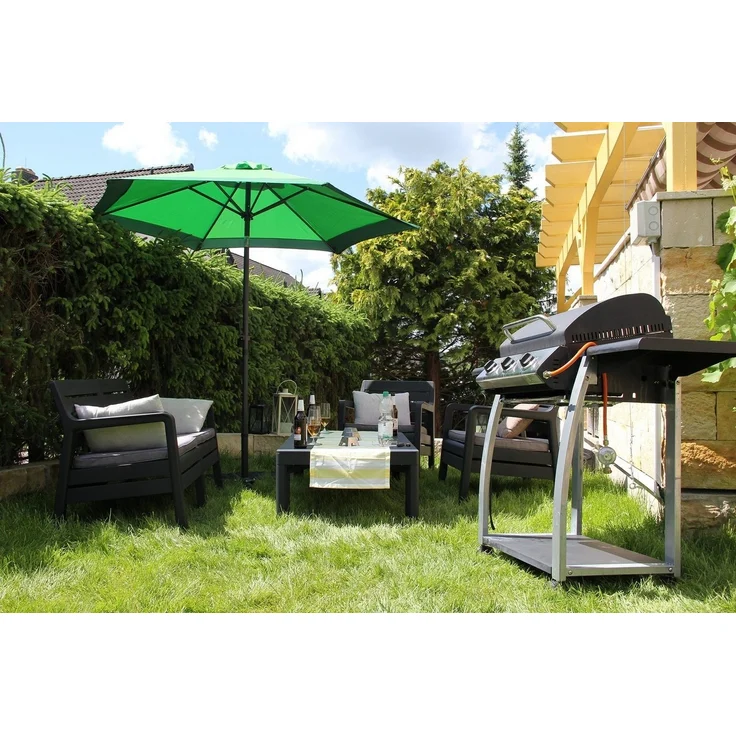 ONDIS24 Marktschirm Sonnenschirm 2,5 Meter Sonnenschutz mit Kurbel, Knick-Gelenk – Bild 3