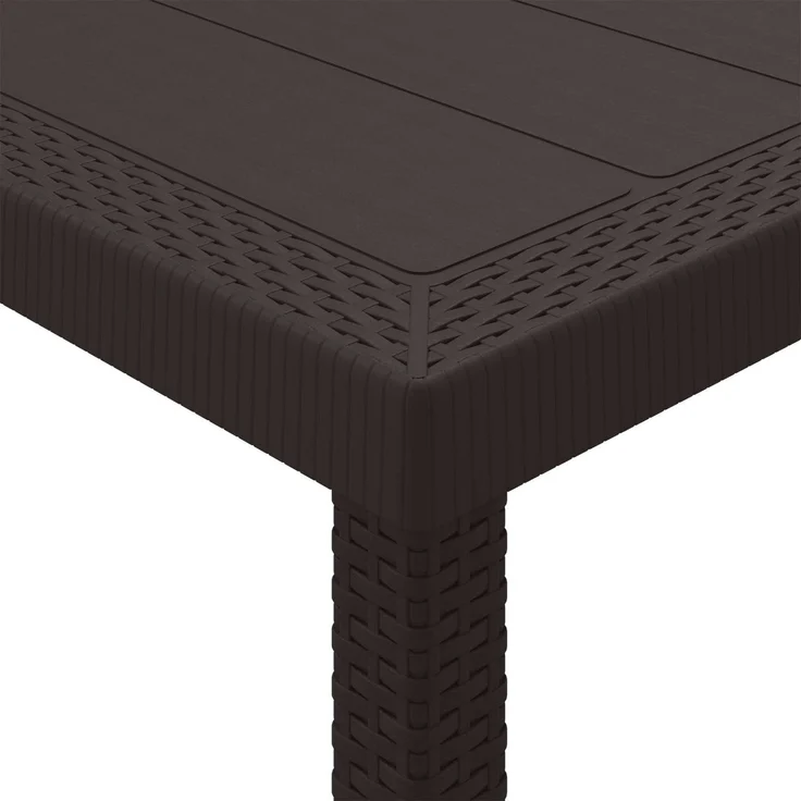 vidaXL Gartentisch Braun 350 x 100 x 74 cm Poly-Rattan 3378525 – Bild 4