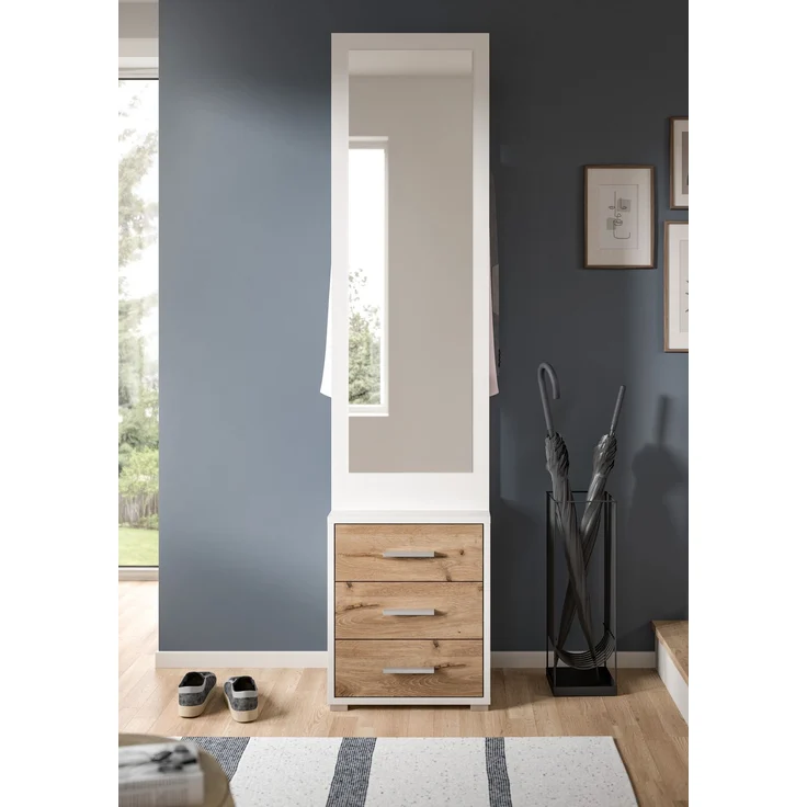 Garderobenkombination (B/H/T: 45x190x38 cm) in Nox Oak Nachbildung – Bild 6