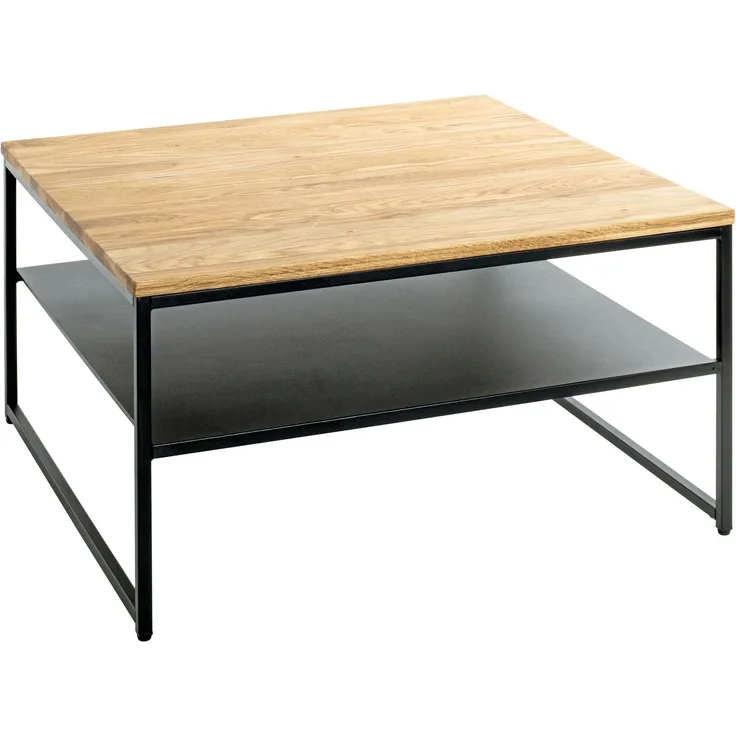 HAKU Möbel Couchtisch, eiche, schwarz, 70x70 x H 40