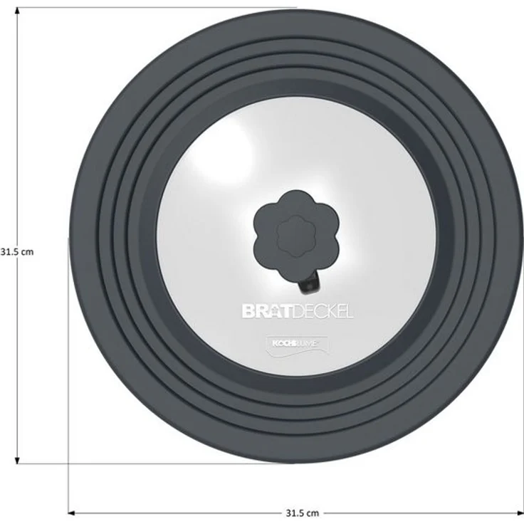 Kochblume Universaldeckel Bratdeckel L Taupe – Bild 4