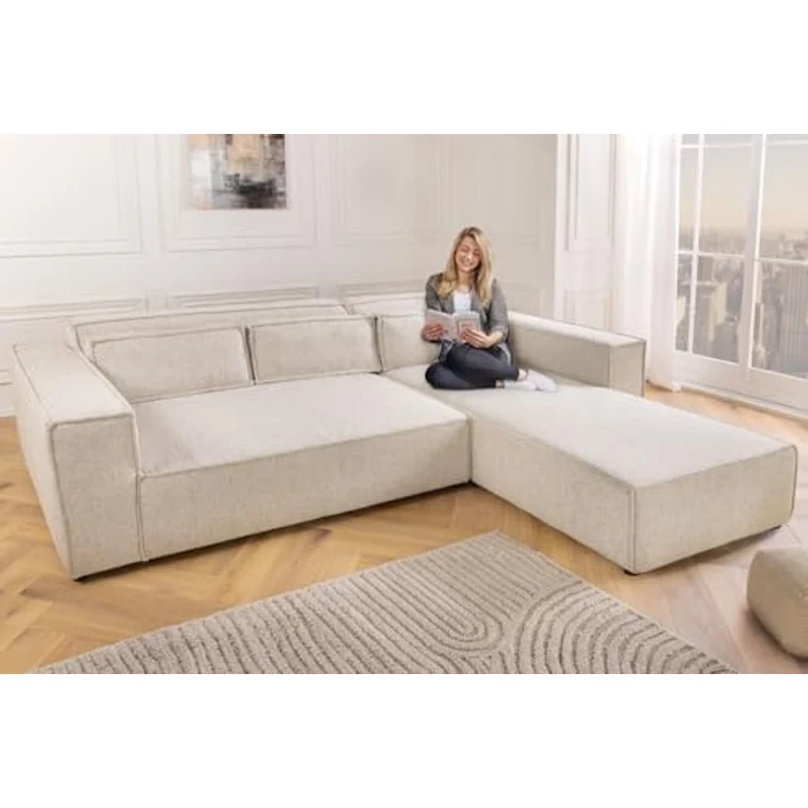 riess-ambiente Ecksofa BOSSA NOVA 265cm antik taupe, Einzelartikel 1 Teile, Wohnzimmer · Microfaser · L-Form · inkl. Kissen · Modern Design – Bild 2
