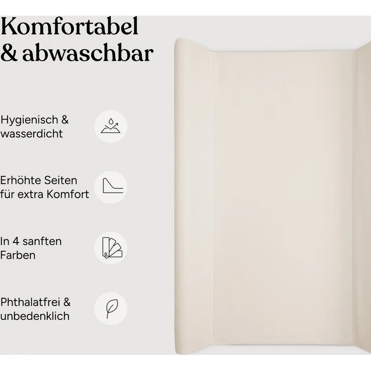 Ehrenkind Wickelauflage Wickelunterlage abwaschbar 72x85 cm, Hygienisch, Sicher und Vielseitig – Bild 2