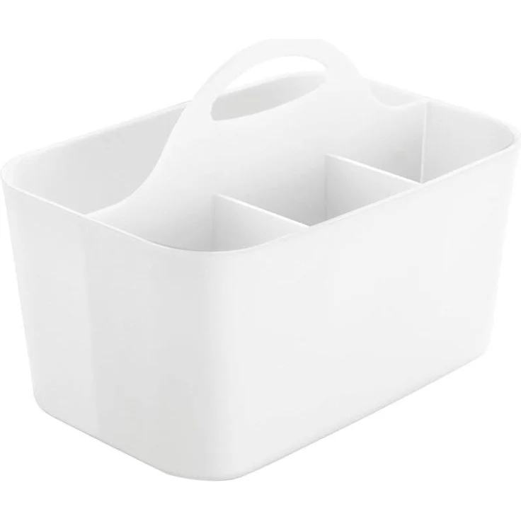 tragbarer Organizer Aufbewahrungsbox Bastel + Näh Material mDesign weiß – Bild 1