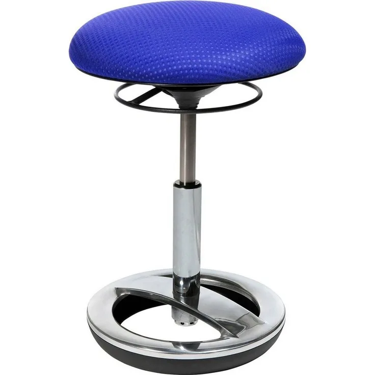 Hocker m.Standfußring Polster blau Sitz-H. 440-570mm TOPSTAR ""
