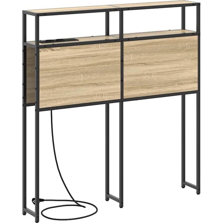 vidaXL Stauraum-Kopfteil Sonoma-Eiche Holzwerkstoff 98 x 15 x 93 cm Braun – Bild 7
