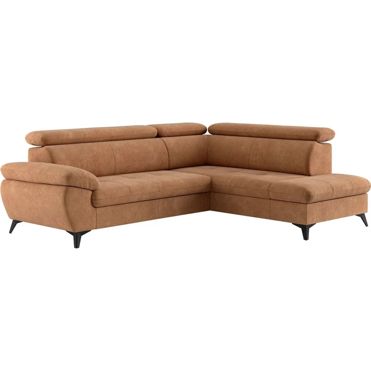 COTTA Ecksofa Hudson L-Form, B: 256 cm, mit Kopfteilverstellung, optional Bettfunktion & Bettkasten – Bild 4