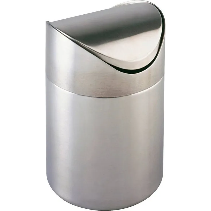 WENKO OTRANTO Kosmetikeimer 3 Liter, Silber, Edelstahl rostfrei