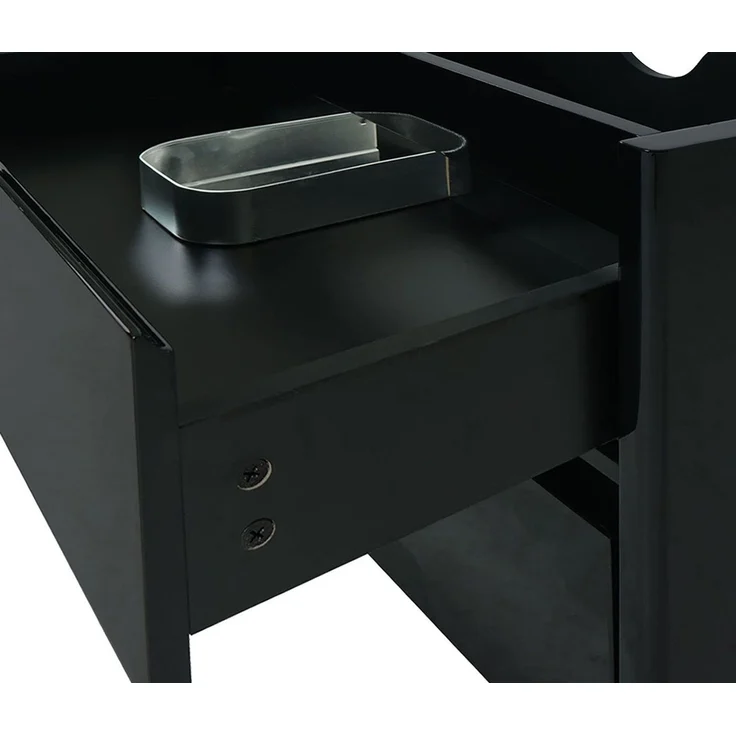 MCW Waschbeckenunterschrank MCW-B19-WU (1-St) Hochglanz-Optik, Soft-Close-System, 2 Schubladen, Zur Wandmontage – Bild 6