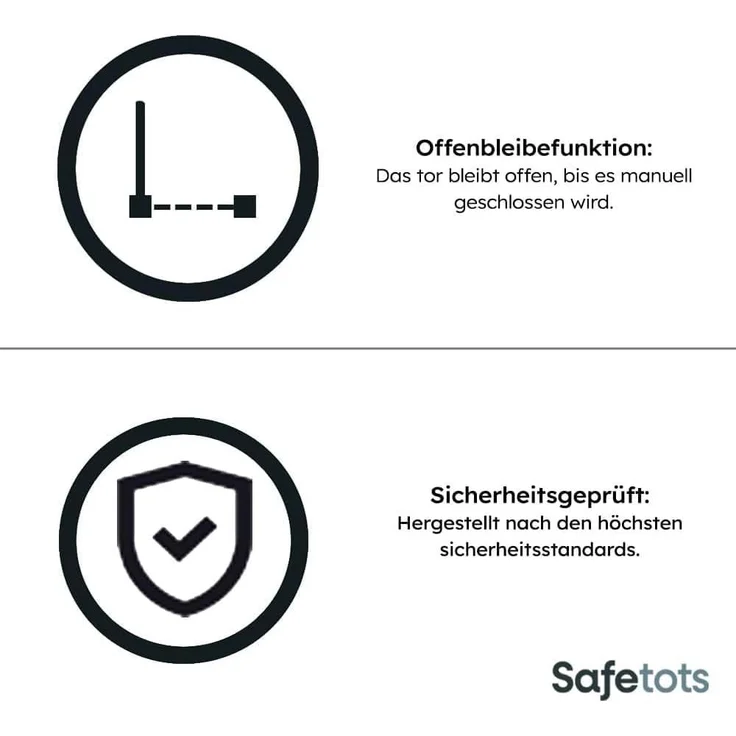 Safetots Elite Sicherheitsschutzgitter, 80cm - 89cm, Mattweiß, Treppenschutzgitter mit Druckmontage, Sicherheitsbarriere, Einfache Installation – Bild 5