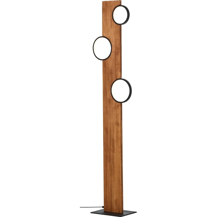 Brilliant Leuchten G99935-76 Stehleuchte Cheesy matt schwarz holz 3000K – Bild 3