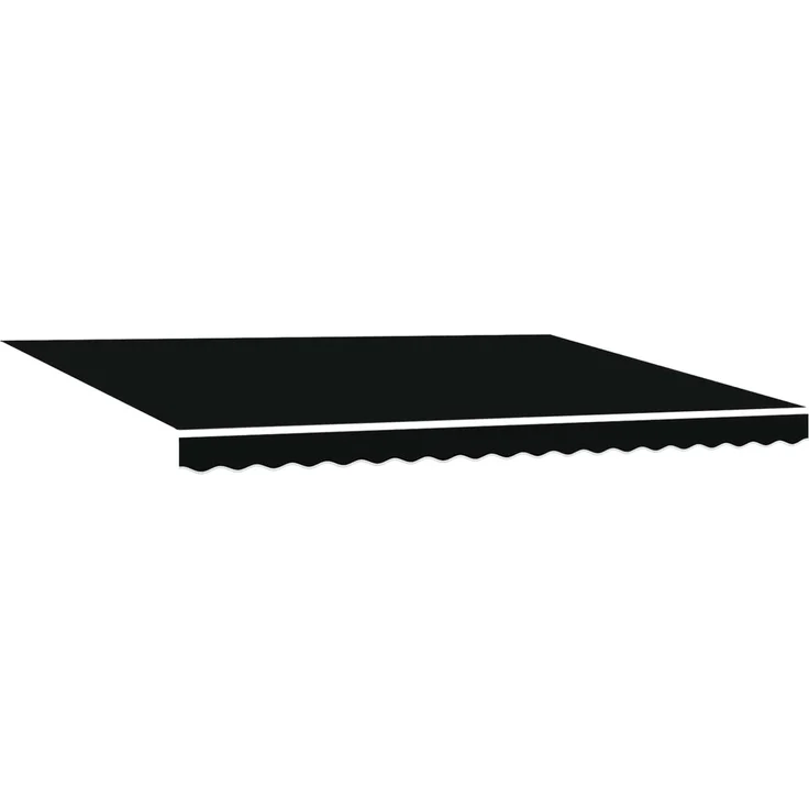vidaXL Manueller Markisenrahmen mit LEDs Schwarz 4x3 m 3420850 – Bild 2