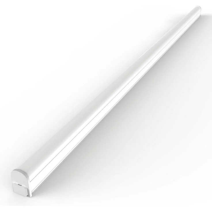 BRILONER - LED Leiste mit Ein/Aus-Schalter, neutralweiße Lichtfarbe, inkl. Steckerkabel, Unterbauleuchte Küche, LED Lichtleiste Küche, Schrankbeleuchtung, Küchenlampe, Lampe, 87,3x2,2x3 cm, Weiß – Bild 3